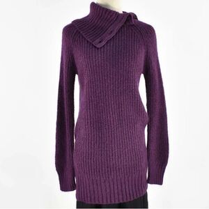Massimo Dutti Plum Purple Turtleneck SweaterSz S Minimalist Preppy Lagonlook
